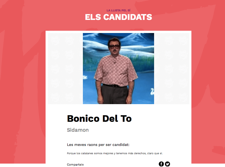 Junts pel Si candidat