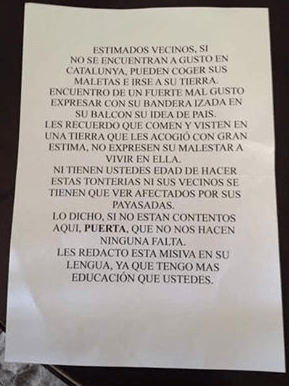 bandera carta vecino