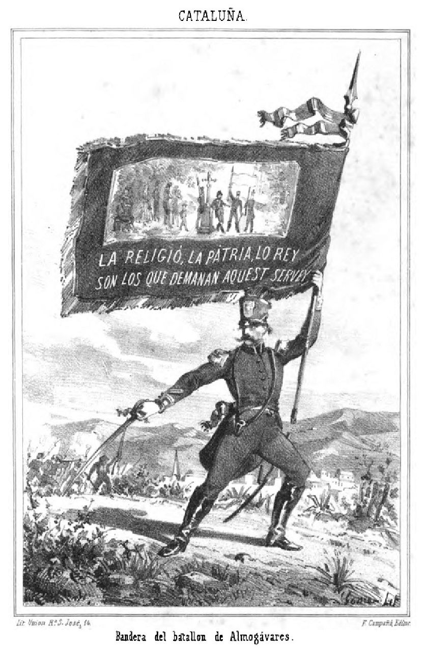 Bandera-del-batallon-de-Almogávares-1