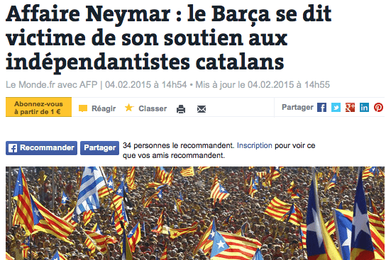 le monde Barça Neymar