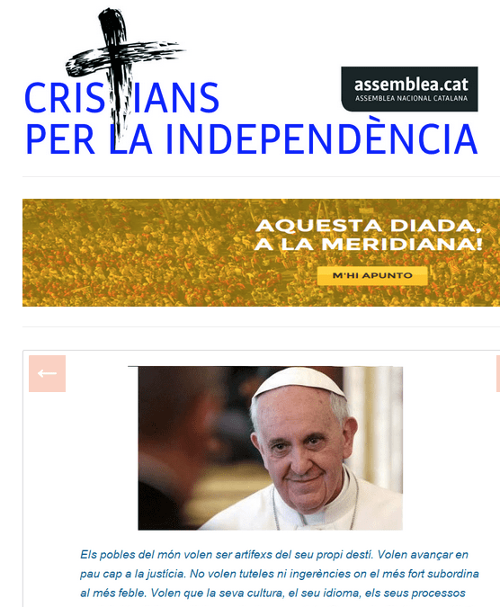 PAPA FRANCISCO cristians per la independencia