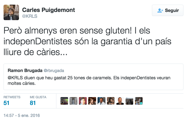 Puigdemont caries